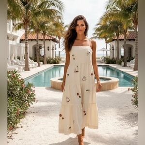 Calypso St Barth Embroidered Linen mix Maxi Dress XL Beach Coast
Vacation Cruise